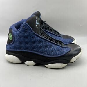 Nike Air Jordan 13 Retro Brave Blue Shoes Mens Size 8 Black Basketball Sneakers